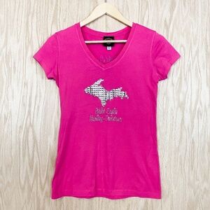 Harley-Davidson Studded V-Neck Top
